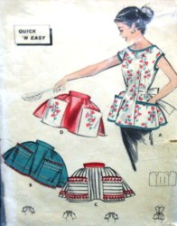 8336 8337 BUTTERICK 1950S COVERALL OR WAIST BIG POCKET APRONS PATTERNS